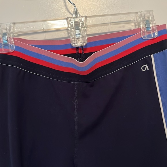 Women’s Gap Fit Side Striped Blue and Black Leggings Size Large - Picture 4 of 7